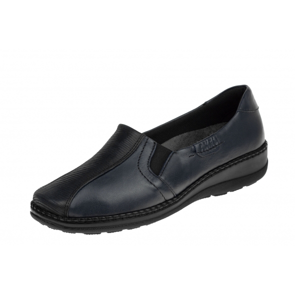 Axel Comfort 1525 wygodne granatowe damskie półbuty