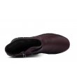 Bailar Valeria bordowe wygodne skórzane damskie botki