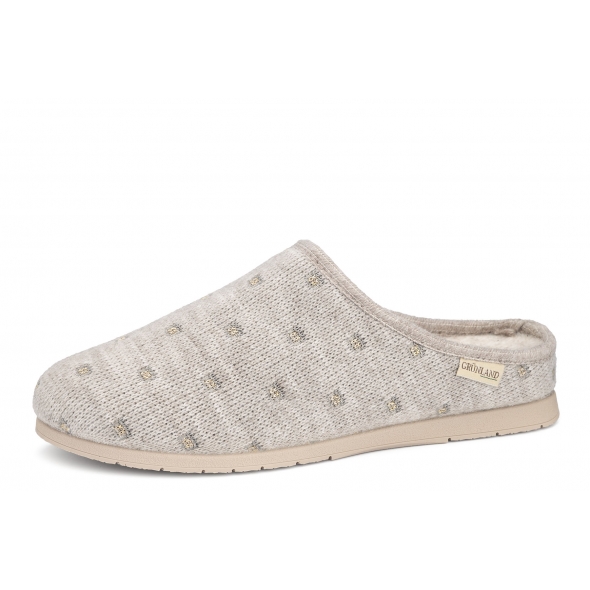 Grunland Adra CI3060 - B5 BEIGE wygodne ciepłe damskie kapcie