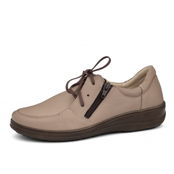 Axel Comfort 1775 beżowe skórzane damskie półbuty